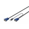 Cable KVM USB Digitus DS-19232 3m PS/2