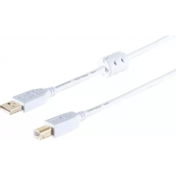 Cable USB 2.0 ShiverPeaks Type-A a B 3 m, modelo 77023-WF