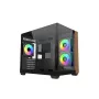 Caja de PC Cooler Master Elite 481 Wood — mATX de doble cámara con diseño de madera natural y dos paneles de cristal templado