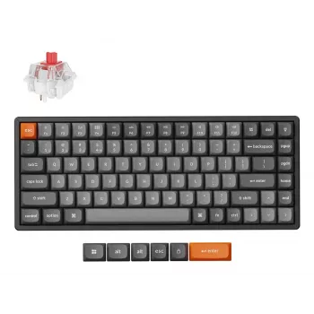 Teclado Keychron K2 Max Universal USB RF Wireless Bluetooth Negro Gris 75%