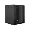 Armario de instalación de pared Lanberg 19'' 15U 600x600mm negro (puerta de cristal)