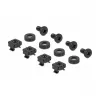Panel de rack DeLOCK 10 pulgadas para carril DIN 2U negro metal 180 mm
