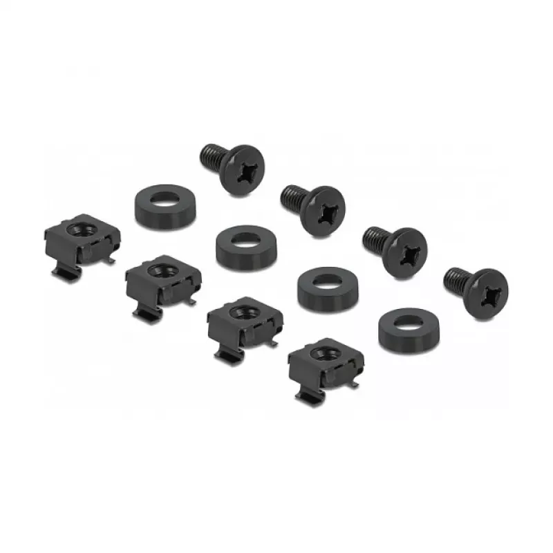 Panel de rack DeLOCK 10 pulgadas para carril DIN 2U negro metal 180 mm