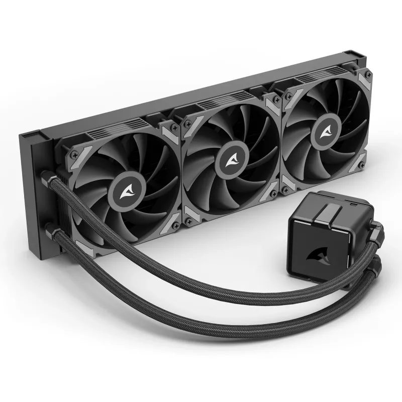 Refrigeración líquida todo en uno para CPU Sharkoon S40, radiador de 360 mm, negro