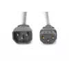 Digitus ASSMANN - Cable de alimentación - IEC 60320 C14 a IEC 60320 C13 - AC 250 V - 1,2 m - moldeado - Negro (AK-440201-012-S)
