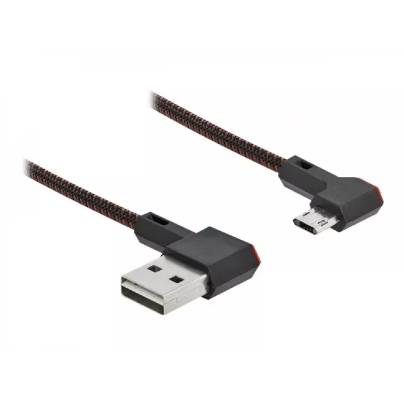 Cable USB DeLOCK EASY-USB 2.0 conector macho Type-A a conector macho Micro-B en ángulo 0,2 m negro