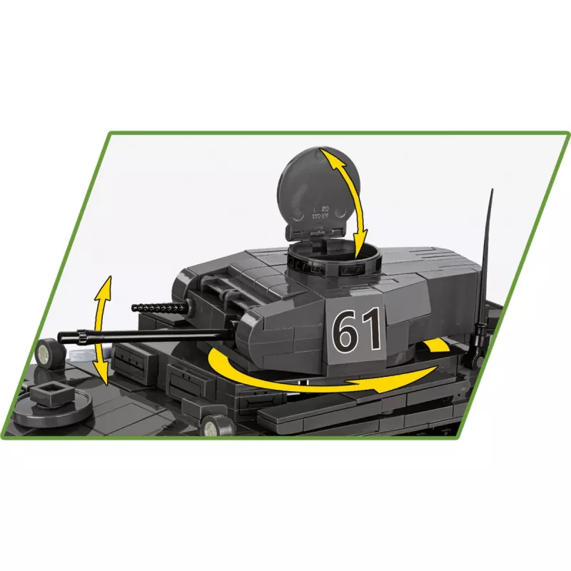 Set de construcción Cobi Panzerkampfwagen II Ausf. F – 813 piezas, negro, edad 9+