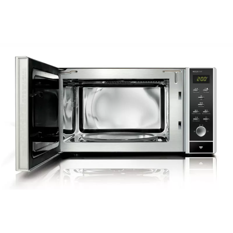Microondas Caso MCG 25 — 900 W, 25 L, 10 niveles de potencia, blanco/negro