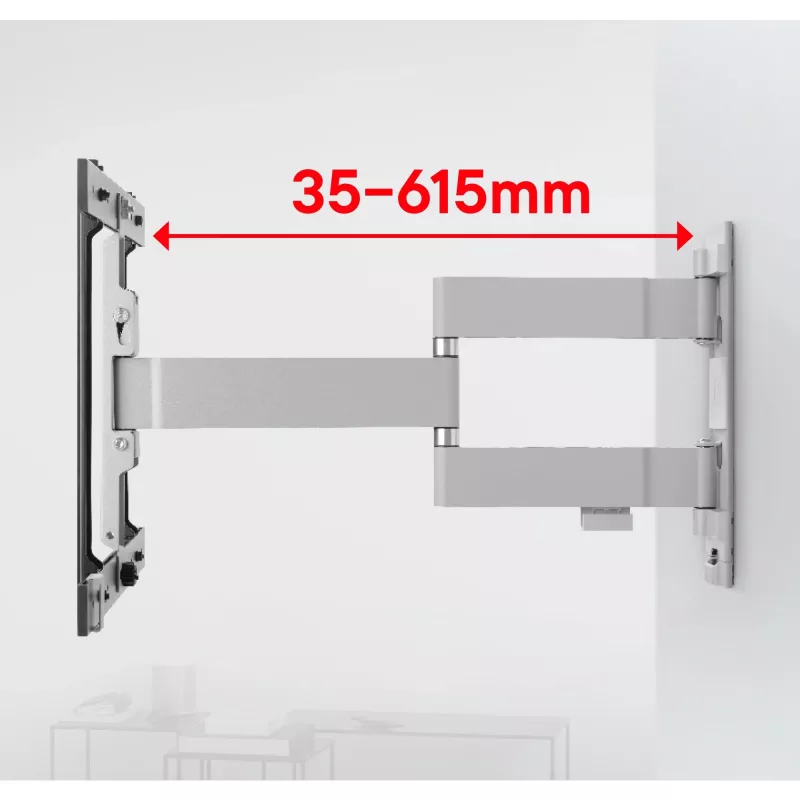 Soporte de pared One For All WM6454 195,6 cm 40 kg Negro Blanco