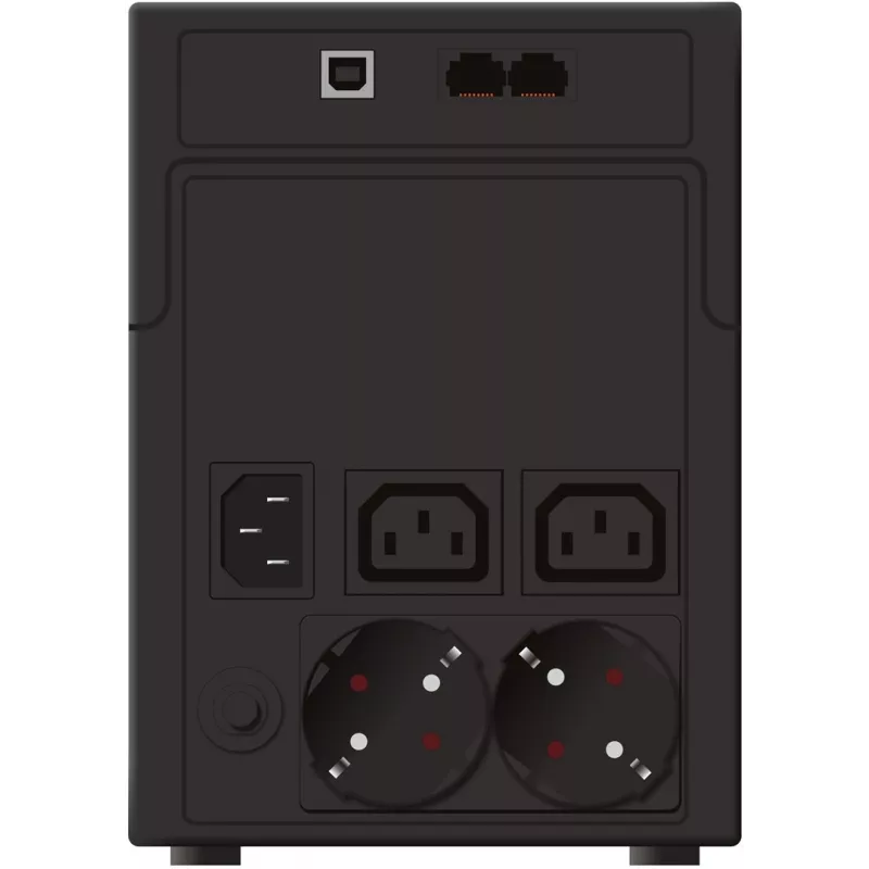 PowerWalker VI 1200 SHL SAI line-interactive 1200 VA (1,2 kVA), 600 W, 4 salidas (2x Schuko, 2x IEC C13), USB, LCD, negro