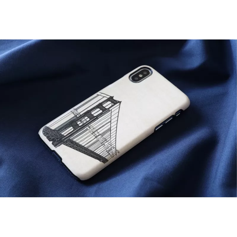 Funda para móvil man and wood para iPhone X/XS, diseño Handbrücken, negra