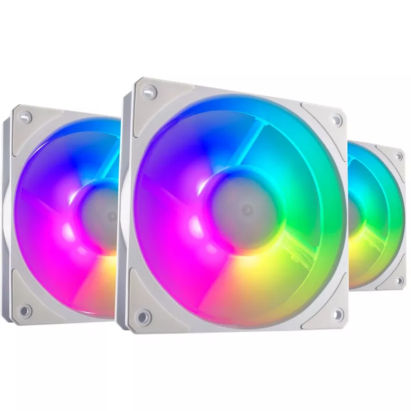 COOLER MASTER Mobius 120P ARGB 120mm blanco pack de 3