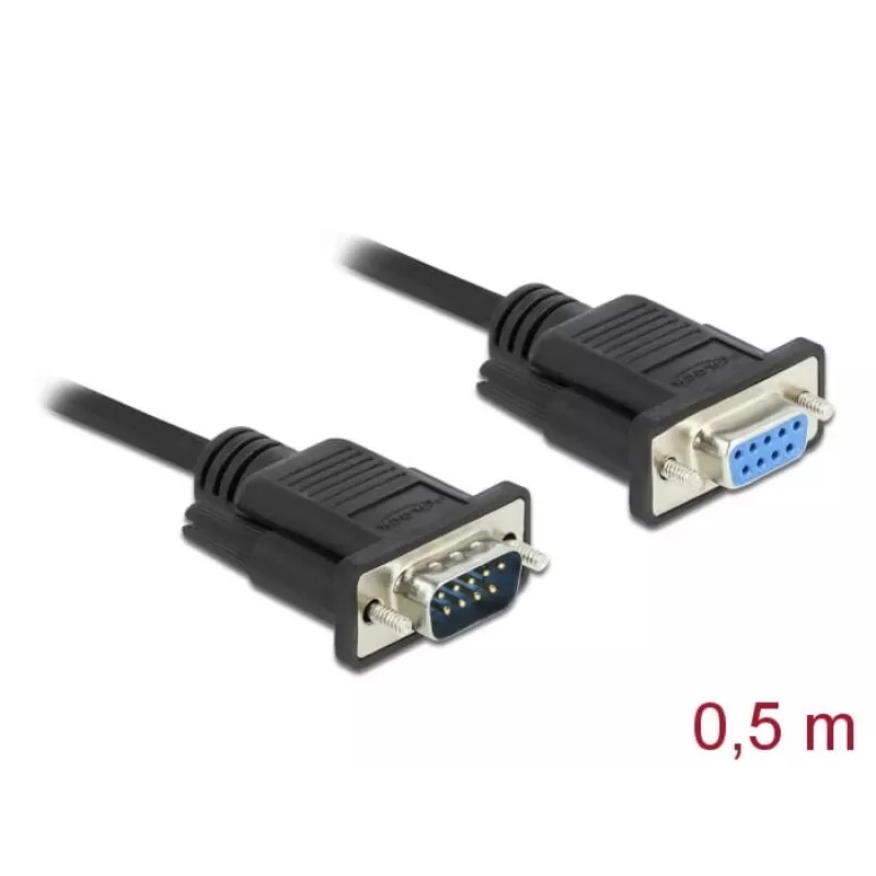 Cable serie DeLOCK 86613 negro 0,5 m RS-232