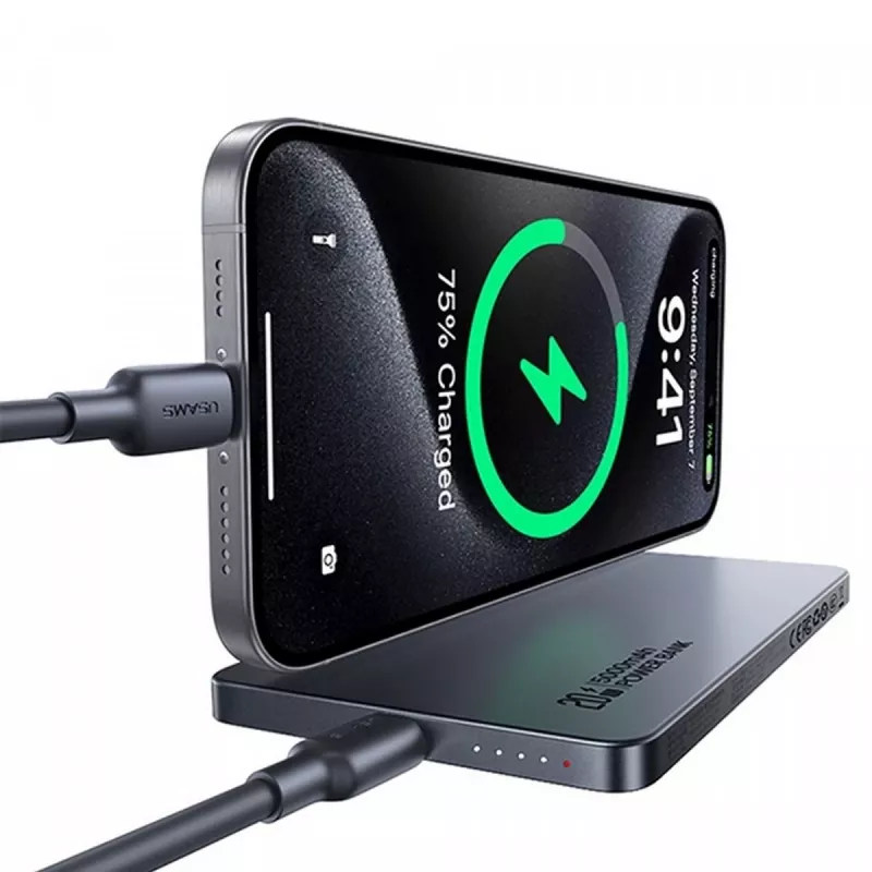 PowerBank 5000mAh 20W inducción MagSafe titanio