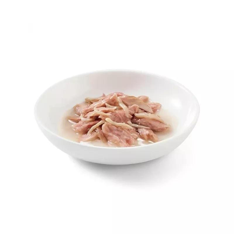 SCHESIR en agua de cocción Atún con espadín - Comida húmeda para gatos - 85 g