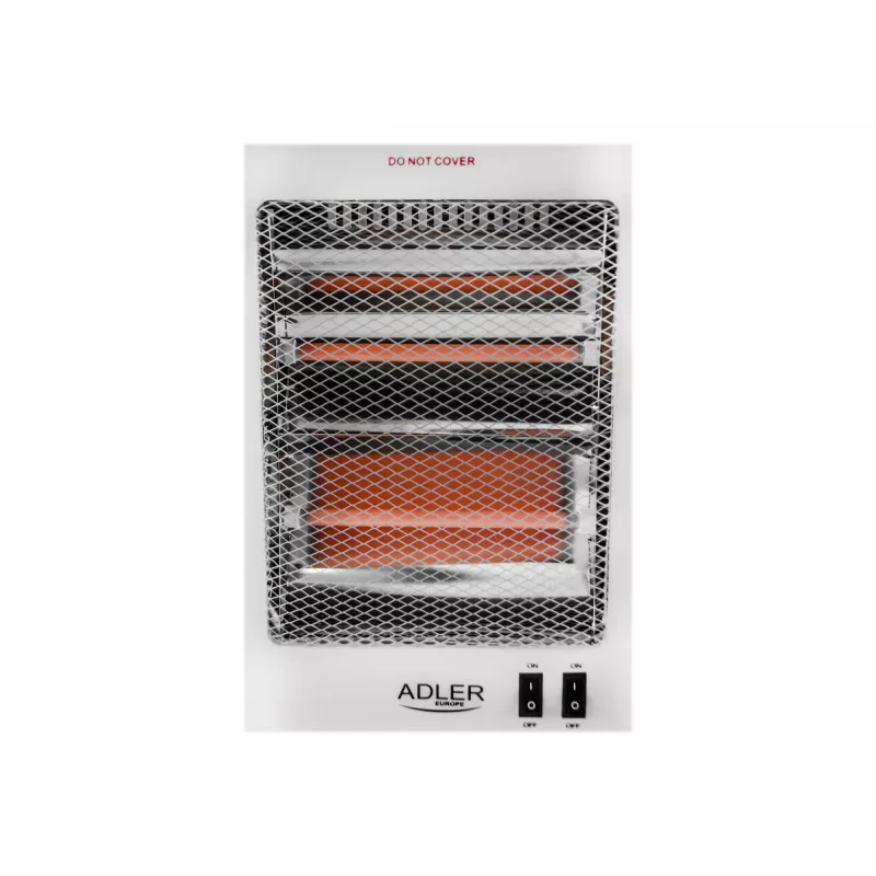 Adler | Calefactor | AD 7709 | Calefactor halógeno | 800 W | Número de niveles de potencia 2 | Blanco