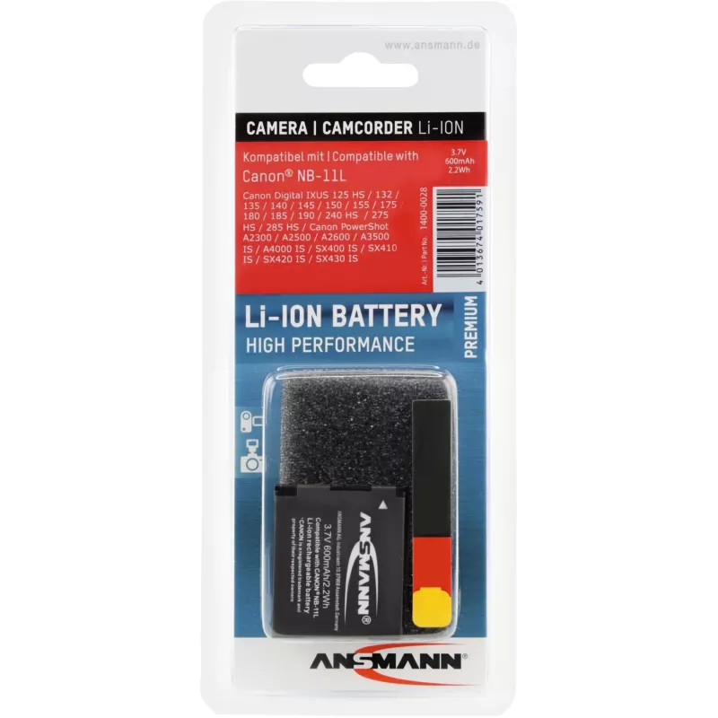 Batería Ansmann A-Can NB-11L ion de litio 600 mAh