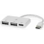 Nedis Hub USB 1x USB-C™ 1x USB-C™ - 2x USB 2.0 A, 3 puertos, alimentado por USB
