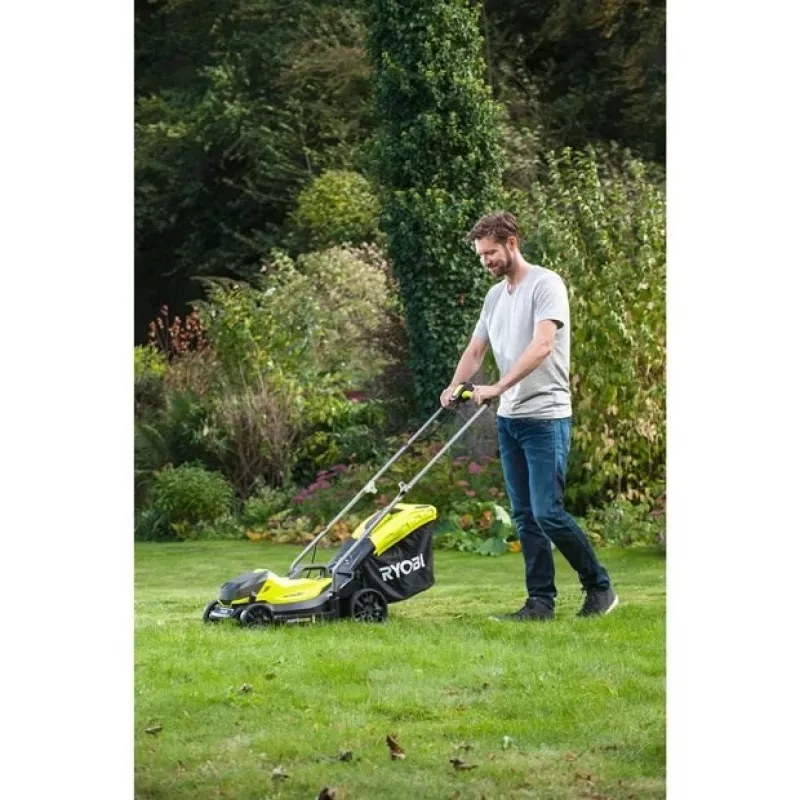 Ryobi OLM1833B Cortacésped de empuje a batería negro, verde