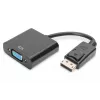 Cable adaptador DisplayPort Assmann. DP - HD15 M/H. 0,15 m. con bloqueo. Compatible con DP 1.1. UL. azul. sin apantallamiento. 32AWG (AK-340410-001-S)