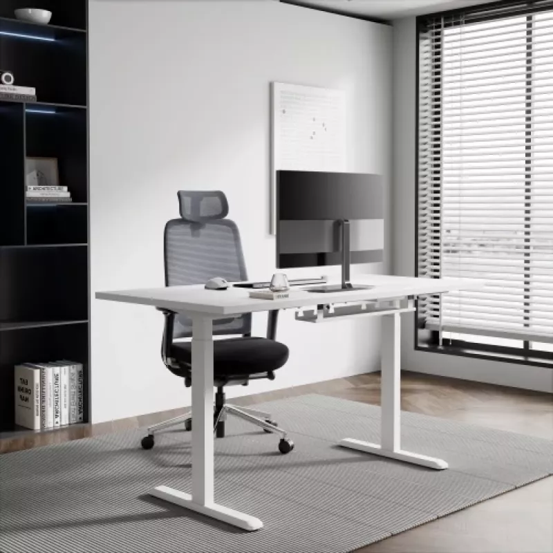 Mesa regulable en altura Up Up Bjorn Blanco, tablero L Blanco