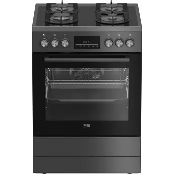 Placa de gas con horno eléctrico BEKO FBM62330GADSN 60 cm, gris, clase de eficiencia energética A