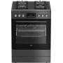 Placa de gas con horno eléctrico BEKO FBM62330GADSN 60 cm, gris, clase de eficiencia energética A