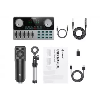 Donner Podcast Starter Kit - Set de grabación para podcast