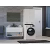 Armario de baño Top e Shop POLA DD BIEL – de pared, marco blanco, 4 estantes