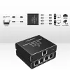 Mini switch Ethernet QOLTEC 52293 1x4 RJ45, splitter de red no gestionado 1 entrada 4 salidas