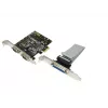 Tarjeta de interfaz PCIe interna LOGILINK PC0033 con salidas serie y paralelo, chipset NetMOS