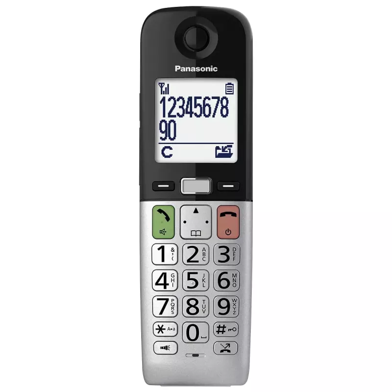 Teléfono DECT Panasonic KX-TGU430 inalámbrico, manos libres, identificación de llamadas, pantalla de 2,4