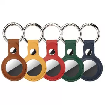 4smarts Set - Funda para AirTag - Metal, Piel sintética de poliuretano