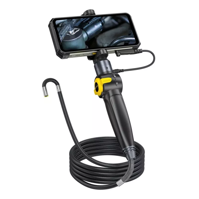 Ulefone uSmart E03 UF-EC03 cámara endoscópica, 1280x720 HD, sonda orientable 180° en dos direcciones, 6 LED, IP67, cable semirrígido de 1 m