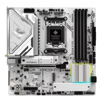 Placa base ASRock B850M Steel Legend WiFi — AMD B850, socket AM5, microATX, DDR5, 4 DIMM, Wi-Fi 7, 2.5Gb LAN