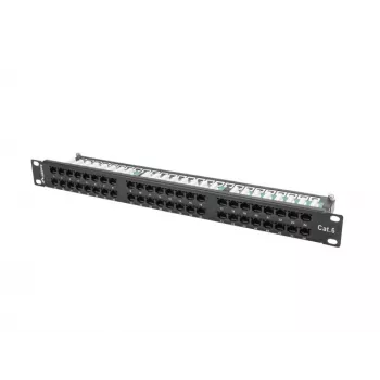 Lanberg PPU6-1048-B - Patch panel - 1U - 19 pulgadas