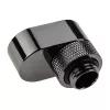 Racor giratorio XSPC Offset G1/4 de 14mm, cromo negro - conector giratorio en ángulo para refrigeración líquida