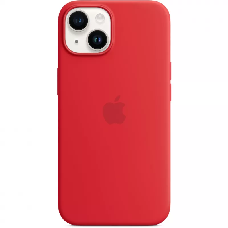 Apple iPhone 14 Funda de silicona con MagSafe, (PRODUCT)Rojo