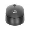 Manhattan ratón inalámbrico Performance III, negro, 1000 dpi, 2,4 GHz (hasta 10 m), USB, óptico, ambidiestro, tres botones con rueda de desplazamiento, receptor nano USB, pila AA (no incluida), base de baja fricción, tres años de garantía