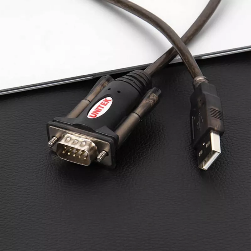 Cable serie UNITEK Y-105A negro 1,5 m USB Type-A DB-9