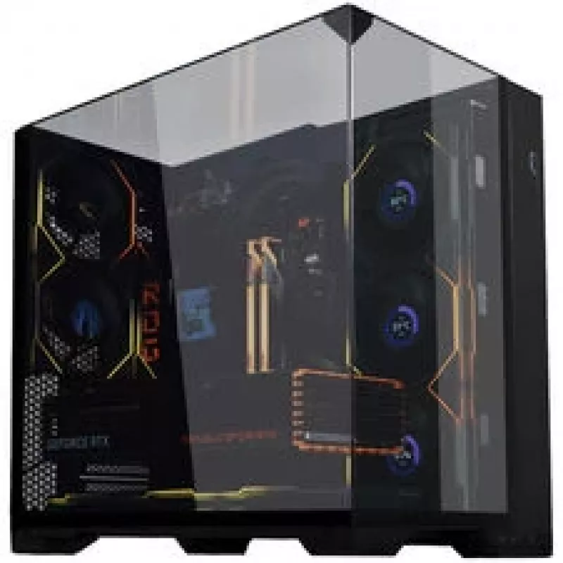 Bundle de caja para PC Lian Li O11 Vision Compact + 3x ventiladores UNI FAN SL-INF 120 Reverse Blade - negro