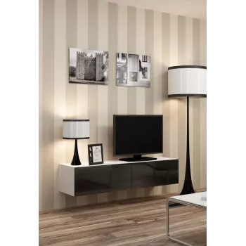 Soporte de TV Cama VIGO 140 30/140/40 blanco/negro brillante