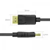 Cable DisplayPort Unitek Y-C609BK — 3 m, conector macho a conector macho, negro