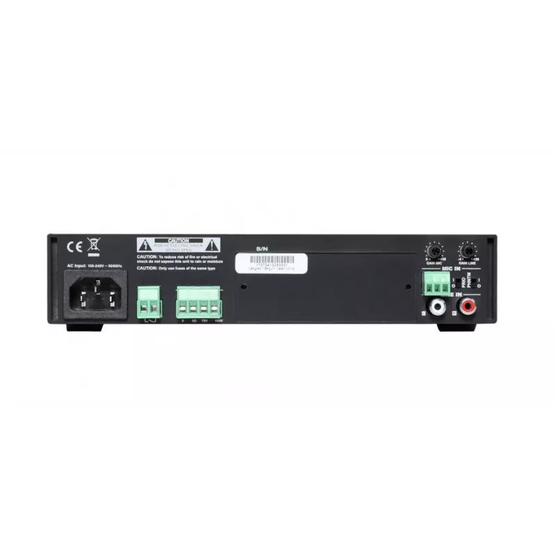 Amplificador ELA Audac COM104 40W 70/100V negro