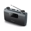 Radio portátil Muse M-058 R — AM/FM, control de volumen giratorio, a pilas o red eléctrica (230V, 50Hz), Negro/Gris