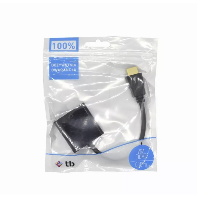 Cable adaptador VGA a HDMI TB AKTBXVAHMVGAF15 de 15 cm, VGA (conector hembra) a HDMI (conector macho)