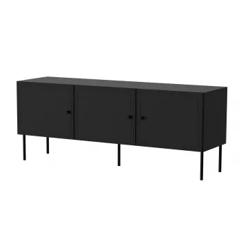 Mueble RTV 3D PALAZZO BIS 151x40x60 negro mate