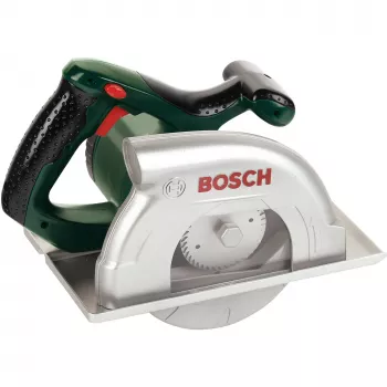 Theo Klein 8421 Sierra circular Bosch I a pilas con movimiento giratorio, funciones de luz y sonido I medidas: 23 cm x 16 cm x 14,5 cm I juguete para