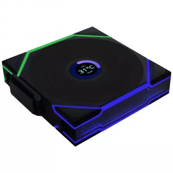 Ventilador de caja ARGB PWM 120mm con pantalla LCD inalámbrica Lian Li UNI FAN TL