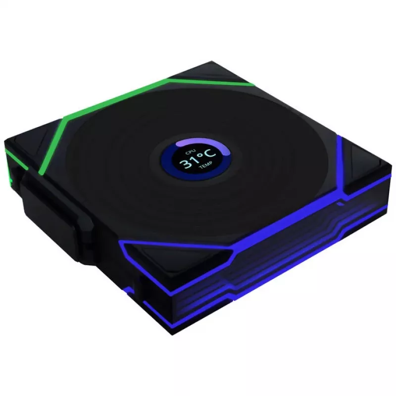 Ventilador de caja ARGB PWM 120mm con pantalla LCD inalámbrica Lian Li UNI FAN TL